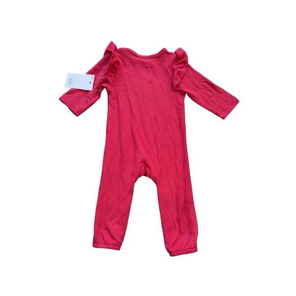 Disney Jumping Beans Red Minnie Mouse Christmas One Piece Pajamas Newborn - Picture 4 of 4